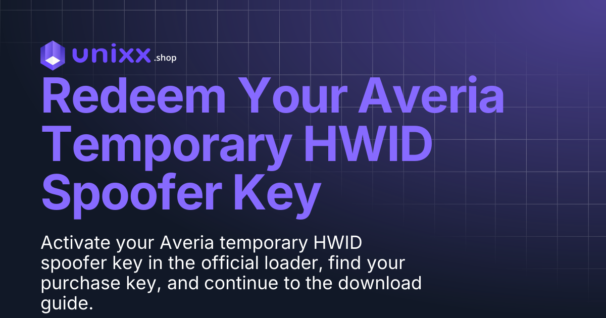 How Do I Redeem My Key? | Unixx Shop Docs